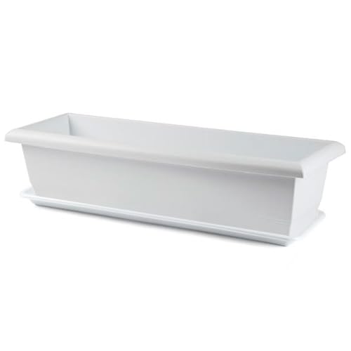Vaso AC (Plástico - Branco - 40 x 40 x 55.5 cm) Chino Antonio - Vasos e canteiros - plástico, branco, 40x40x55.5 cm