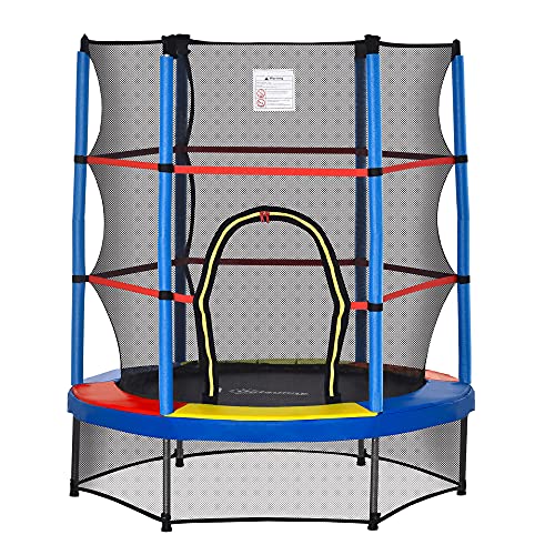 Trampolim Infantil HOMCOM (Multicolorido - 140 x 160cm) SPANISH AOSOM - Trampolins - multicolor, 140 x 160 cm
