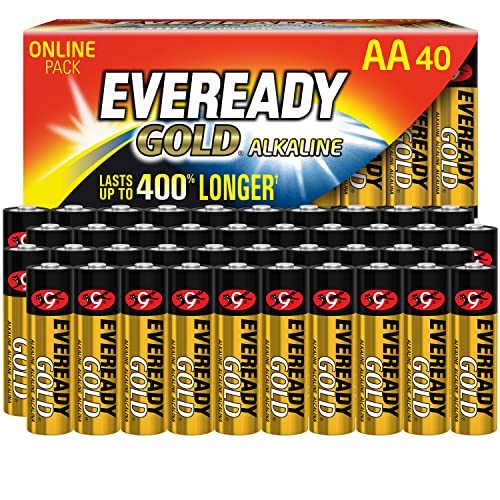 Eveready Alkaline Battery Aa 1.5V 40 Unidades Energizer Batteries - Baterias de uso geral - pilhas alcalinas, tensão 1.5v, 40 unidades