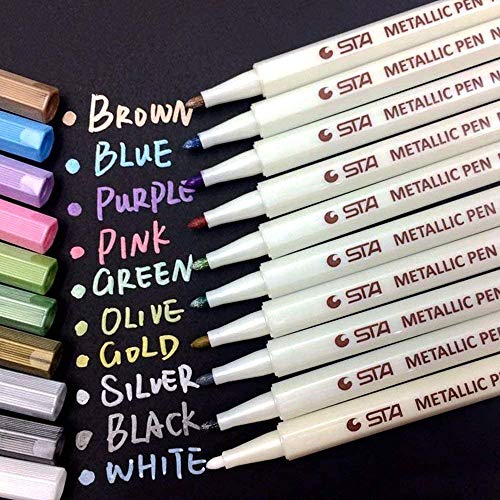 Marcadores METALLIC PAINT MARKERS 10 COLOURS Madeki - Marcadores e marcadores de texto - metallic, paint markers, 10 cores