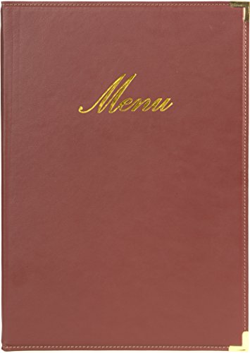 Capa de Menu SECURIT 2X A4 Vermelho (A4) SECURIT - Porta-contas - alta qualidade, reforço metálico, fecho éclair, resistente