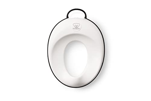 Babybjorn Mini Toallete 2 em 1 Branco e Preto BabyBjörn - Acentos de vaso - comodo, adaptável, lavável, defletor