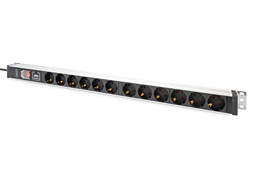 Digitus DN-19 ORG-12-SW extensão elétrica Digitus - Fios e cabos elétricos - 12 saídas, 3500 w, 16 A, 3 m cabo
