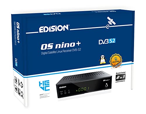 Recetor de satélite EDISION OS NINO+ (Full HD) EDISION - Áudio - full hd, satélite