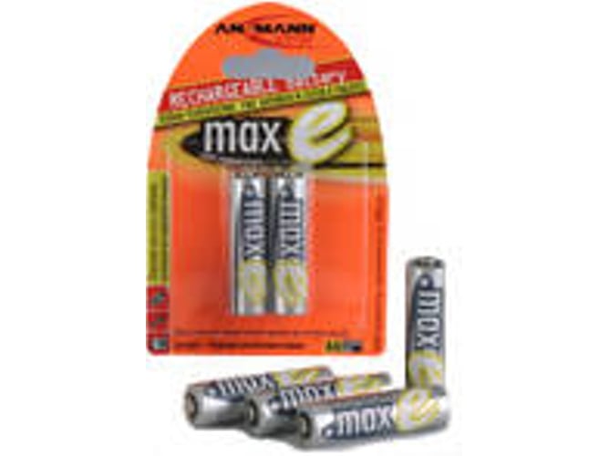 Pilha Recarregável ANSMANN Aa Maxe 2100 Mah Ansmann - Baterias de uso geral - 2100 mAh, universal, 1.2 V, preto