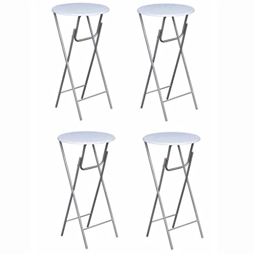 Mesa de Apoio VIDEAXL (Branco - Melamina - 60 x 60 x 112 cm) vidaXL - Conjuntos de móveis - melamina, dobrável, 60 x 60 cm, 112 cm