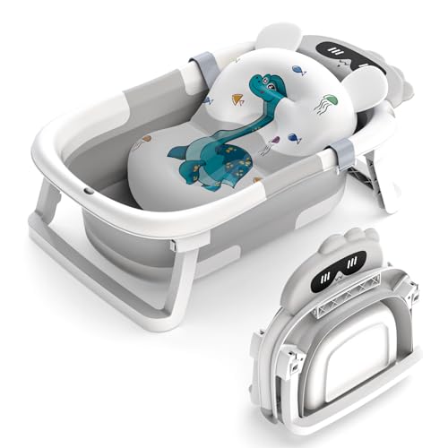 Assento para Banho PLEGABLE BABY (Cinzento) Glenmore - Banheiras para bebês e assentos de banho - plegável, almofada de banho, apoio confortável