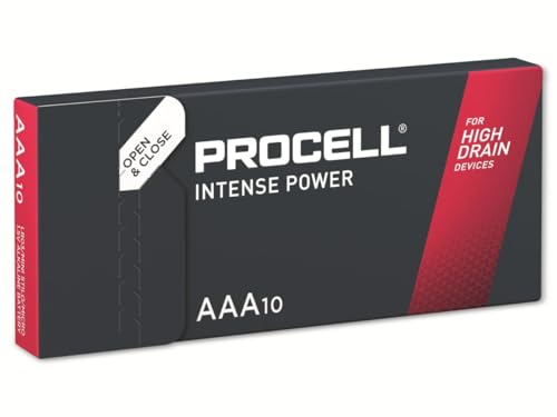 Pilhas Não Recarregáveis PROCELL INTENSE (10 unidades) Duracell - Baterias - 10 unidades, baixo consumo, corrente constante