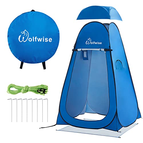 Tenda de Campismo WOLFWISE 4 Pessoas (Preto - Algodão) WolfWise - Chuveiros portáteis e abrigos de privacidade - aço, poliéster, fácil de montar, compartimento oculto