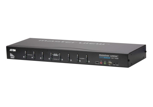 Adaptador ATEN CS1768 (KVM - HDMI e USB-C - Preto) ATEN - Comutadores kvm - usb, hdmi, 8 portas dvi-i, saídas audio