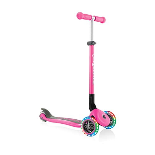 Trotinete GLOBBER First Foldable Lights (Rosa) Globber - Patinetes elétricos - rodas iluminadas, plegado rápido, estável, confortável