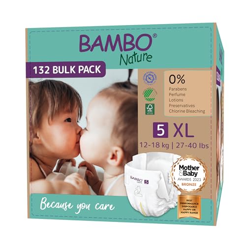 Fraldas BAMBO NATURE Pack 6X22 Unidades (Tamanho: 5-12) ABENA - Roupa interior - suaves, super absorventes, sem perfume, sem parabeno