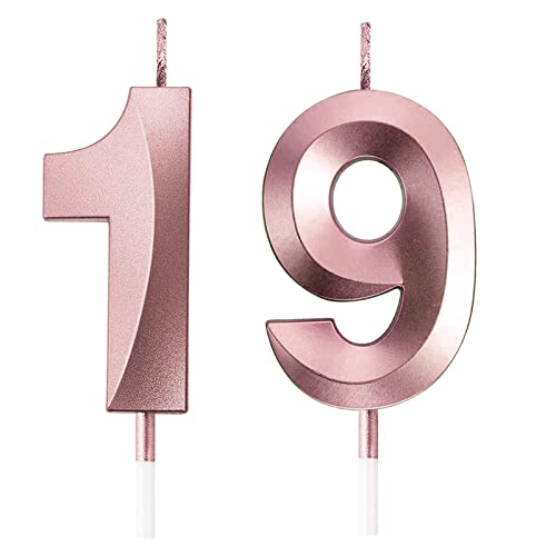 Vela 19 Aniversario Dourado (Rosa) - 20X15Cm FAINCA - Velas de aniversário - vela, aniversário, dourado, rosa