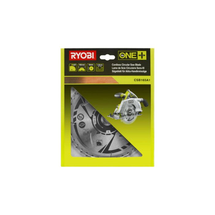 Lâmina de Serra Elétrica RYOBI 4360001RJ Ryobi - Lâminas de serra - serra circular, 1,6 mm, carbide, 165x16mm