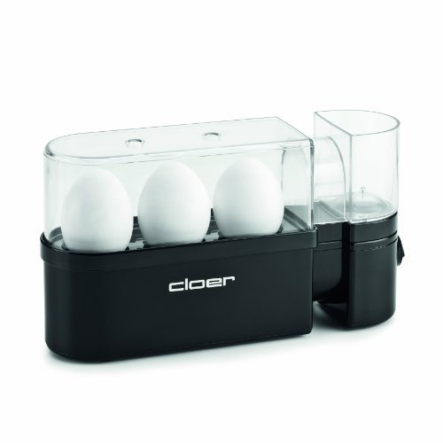 Cozinha de ovos elétrica CLOER 6020 (3 ovos) Cloer - Cozedores de ovos - 3 ovos, 300 W, escalfar não, preto