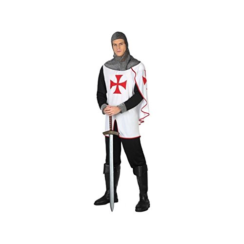 Fato de Homem DISFRAZZES Guerreiro Templário (Tam: M/L) ATOSA - Roupa - guerreiro templário, poliéster, fecho de correr, tam m-l