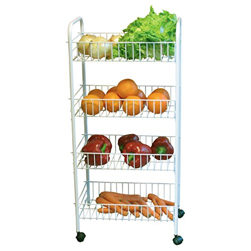 Carrinho de Cozinha MSV 00408 | Branco (Armazenamento e limpeza) MSV - Carrinhos de cozinha e jantar - branco, armazenamento, limpeza