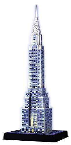 Puzzle 3D RAVENSBURGER Chrysler Building: Night Edition Ravensburger - Quebra-cabeças de encaixar - puzzle 3d, chrysler building, iluminação LED, 216 peças