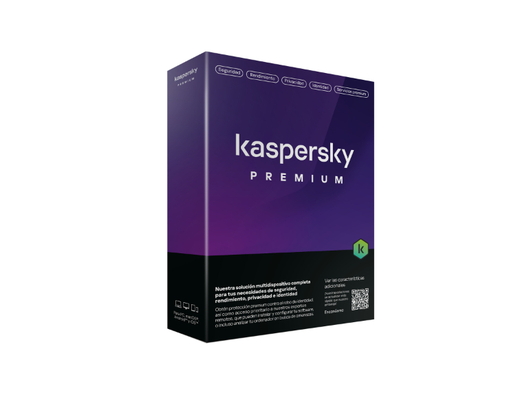 Kaspersky Premium 5 Devices Box 1 Year Esp Kaspersky - Antivírus e software de segurança - software antivirus, 5 dispositivos, 1 ano, Windows 10