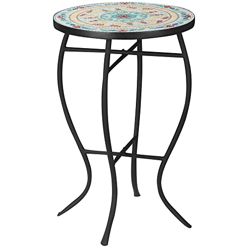 Mesa de Jardim Redonda OUTSUNNY | 35.5 x 35.5 x 53.5 cm - Azul Outsunny - Mesas de exterior - redonda, 35.5x35.5x53.5 cm, azul