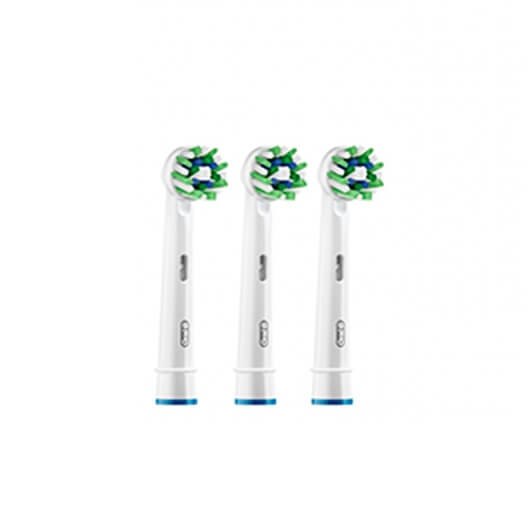 Cabeça para Escova de Dentes ORAL B CrossAction Braun - Acessórios para escova de dentes - recargas, branco, oral-b, 3 pedos