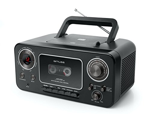 Rádio MUSE M-182 Preto (Digital - Analógico - FM/AM) Muse - Reprodutores de áudio e gravadores - digital, analógico, fm/am, mp3, 2 colunas