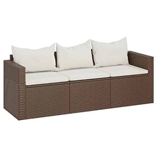 Conjunto de Jardim VIDAXL (Castanho - Poliéster - 160x70x75 cm) vidaXL - Móveis de exterior - castanho, poliéster, 160x70x75 cm