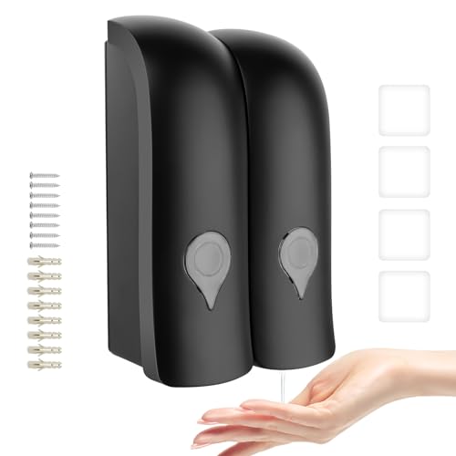 Dispensadores de Sabonete 2X300Ml Duplo Abs com Gotejador Manual LTZGO - Dosadores de sabão e loção - duplo, abs, gotejador manual, 300ml