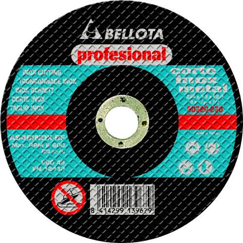 Disco de Lixa Metal Extra para Inox 100 mm Bellota - Acessórios de moedor - corindão, óxido de alumínio, 19mm, 100mm