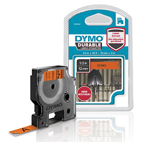 Fita Rotuladora DYMO D1 Durable Preto/Orange DYMO - Fitas de etiquetas e recargas - fita rotuladora, durable, preto, orange