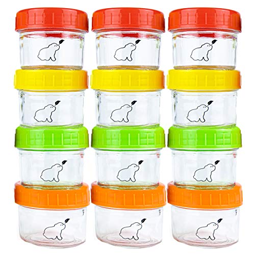 Recipiente de vidrio para comida de bebé 120 ml (12 unidades) Budding Bear - Recipientes de armazenamento de alimentos - vidro, bebé, 120 ml