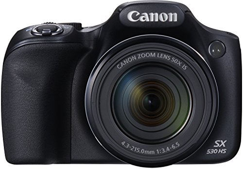 Máquina Fotográfica Compacta CANON SX530HS (Preto - 16 MP - ISO: Auto a 1600 - Zoom Ótico: 50x) Canon - Câmeras - 16 MP, zoom ótico 50x, cmos sensor, iso auto a 1600
