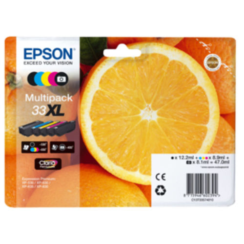 Tinteiro EPSON T33XL - C13T33234010 Preto, Ciano, Magenta, Amarelo Epson - Cartuchos de toner e jato de tinta - preto, ciano, magenta, amarelo