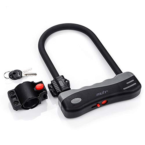 Cadeado METEOR U Lock (Preto e Prateado - 40x50 cm) markArtur - Fechaduras e chaves - resistente à corrosão, aço inoxidável, borracha, preto e prateado
