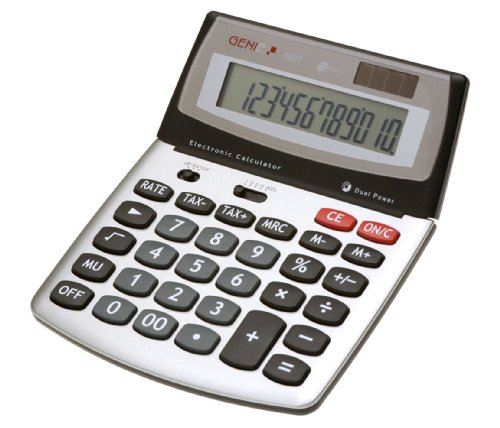 Calculadora de Mesa GENIE 560 T (12 dígitos) GENIE - Calculadoras - 12 dígitos, visor incorporado, preto e azul
