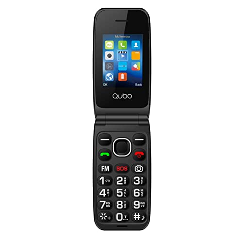 Telemóvel Sénior QUBO Neonw Azul (2.4'' - 3G - Preto) QUBO - Telemóveis - sénior, azul, 3g, preto