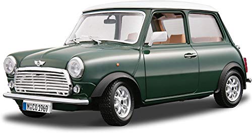 Carro Colecionável BURAGO Mini Cooper 1969 1/18 BBURAGO - Modelos em escala - escala 1/18, metal, pintura azul, pele reproduzida