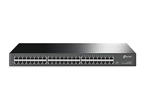 Switch TP-LINK TL-SG1048 (8 Portas Gigabit - 2000 Mbps) TP-Link - Concentradores e comutadores - 48 portas, gigabit, 2000 mbps, auto-negociação, mdix