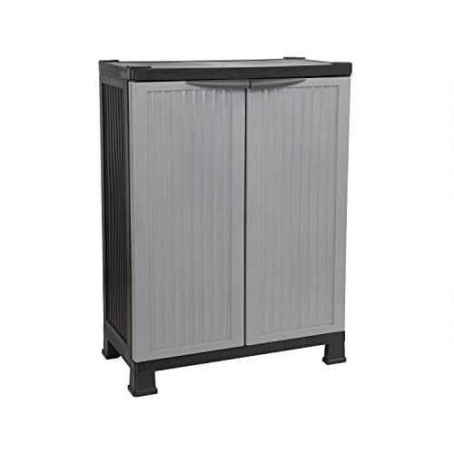 Armário de Jardim THINIA HOME 03-037 (Branco - Aço e Resina - 92 x 68 x 39 cm) THINIA HOME - Conjuntos de móveis - aço, resina, 92x68x39 cm