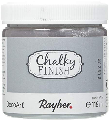 Tinta em pó RAYHER Chalky Finish Stone Grey Youdoit - Tinta, tinta de arte e esmalte - pó, 3 cores, fácil aplicação, multi-superfície