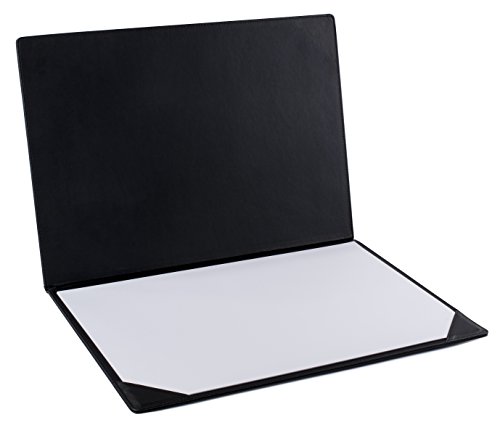 Prato de mesa de pele sintética preto 50x35x1cm PAVO - Tapetes e sousplats de escritório - pele sintética, preto, 50x35x1cm
