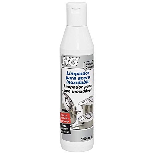 Liquido de limpeza de utensilios de cozinha em aço inoxidavel hg 168030130 HG - Produtos de limpeza doméstica - limpeza, utensílios, aço inoxidável, 250 ml