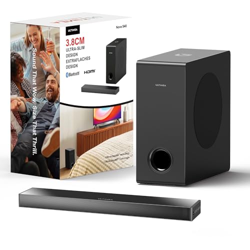 Soundbar ULTIMEA Nova S40 (160 W - Canais: 2.1 - Subwoofer: Sem Fios - Bluetooth) ULTIMEA - Alto-falantes - 160 W, 2.1 canais, sem fio, bluetooth, usb