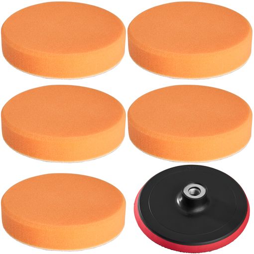 TecTake Conjunto de Esponjas e Tampo para Máquinas de Polir TecTake - Suprimentos de limpeza doméstica - esponjas, tampo, polimento limpo, sem holograma