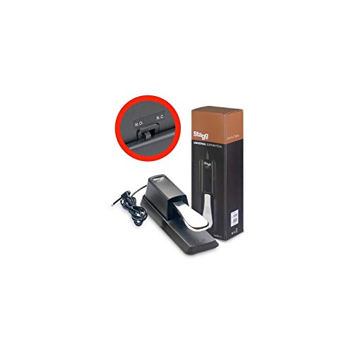 Pedaleiro STAGG SUSPED 10 (Preto - Aço Inoxidável - 1.5 x 8 x 6 cm) Stagg - Pedais de sustain - preto, aço inoxidável, 1.5 x 8 x 6 cm