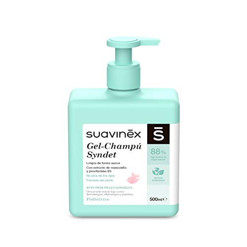 Champô SUAVINEX Gel Champu Syndet (500 ml) Suavinex - Shampoo & condicionador - pH neutro, 500 ml, sem petrolatum, sem parabens