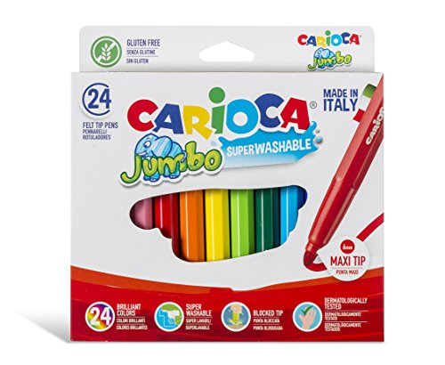 Canetas de Feltro CARIOCA JUMBO Extra Negrito Carioca - Canetas - feltro, reciclado, lavável, ventilada