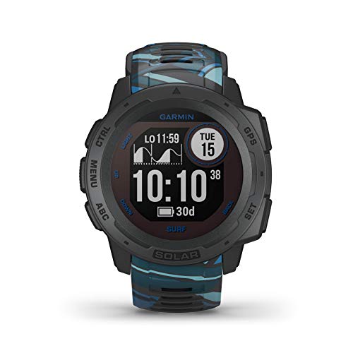 Relógio Desportivo GARMIN Instinct Solar (Bluetooth - Até 80 dias de autonomia - Azul) Garmin - Monitores de atividade - gps, surf, bateria solar, até 80 dias