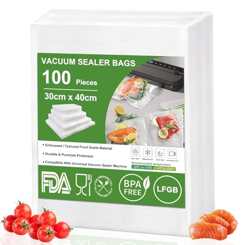 Sacos Vácuo OMTOFO 100 Bolsas Vazio Alimentício (30x40 cm) Omtofo - Bolsas para seladoras a vácuo - bolsas vazio, alimentício, 30x40 cm