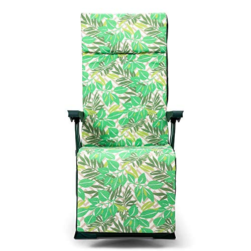 Espreguiçadeira SOLENNY com Almofada (Castanho - Poliéster - 76 x 60 x 108 cm) Solenny - Móveis de exterior - almofada, poliéster, castanho, 76x60x108 cm